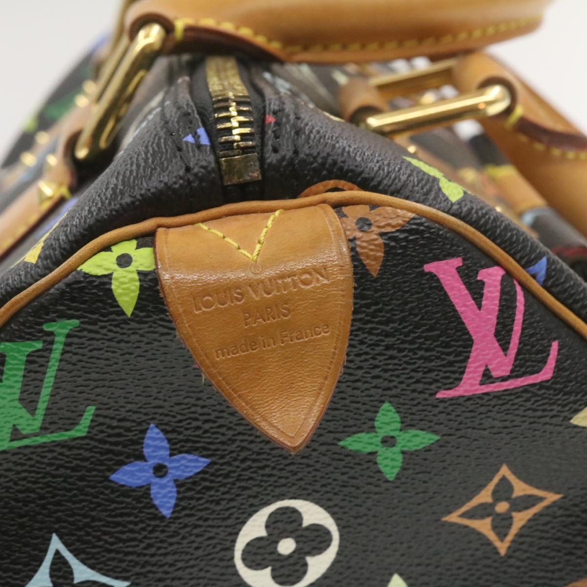 LOUIS VUITTON Speedy 30 Monogram Multicolor Black Hand Bag M92642