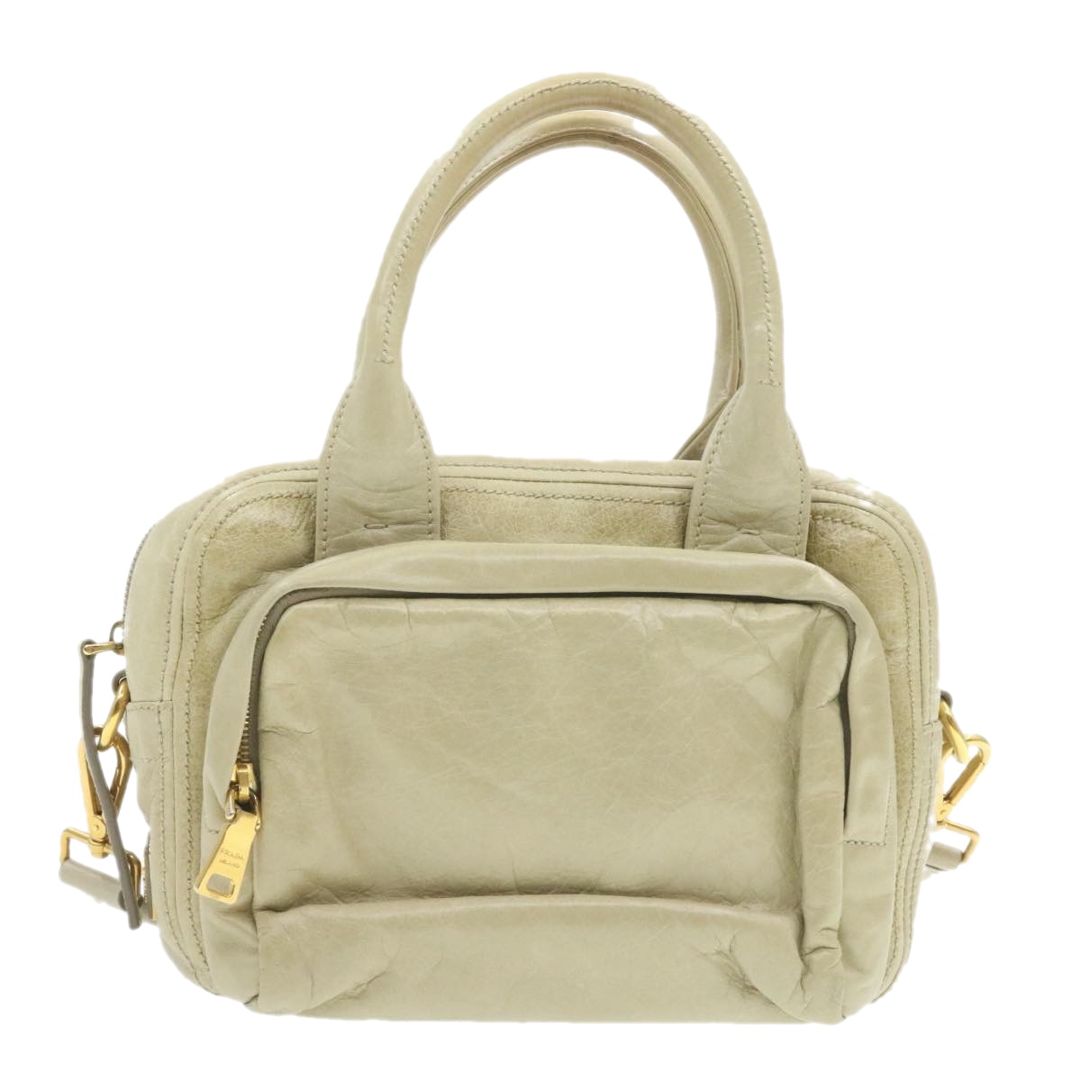 beige prada handbag