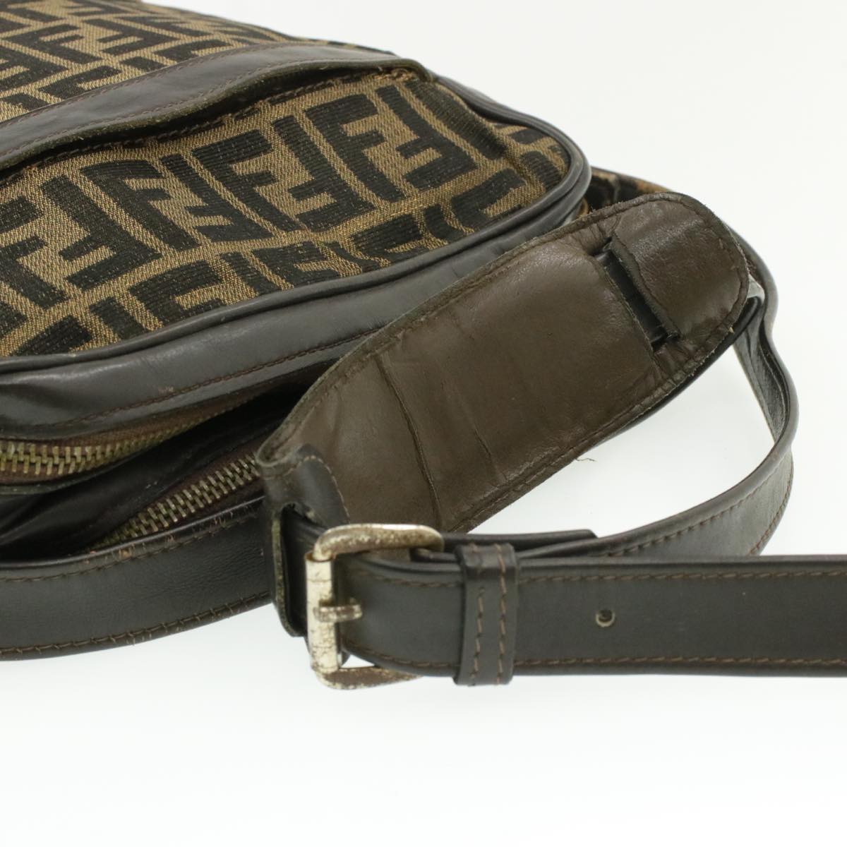 FENDI Zucca Canvas Shoulder Bag Brown Black Vintage Auth rd806 | eBay