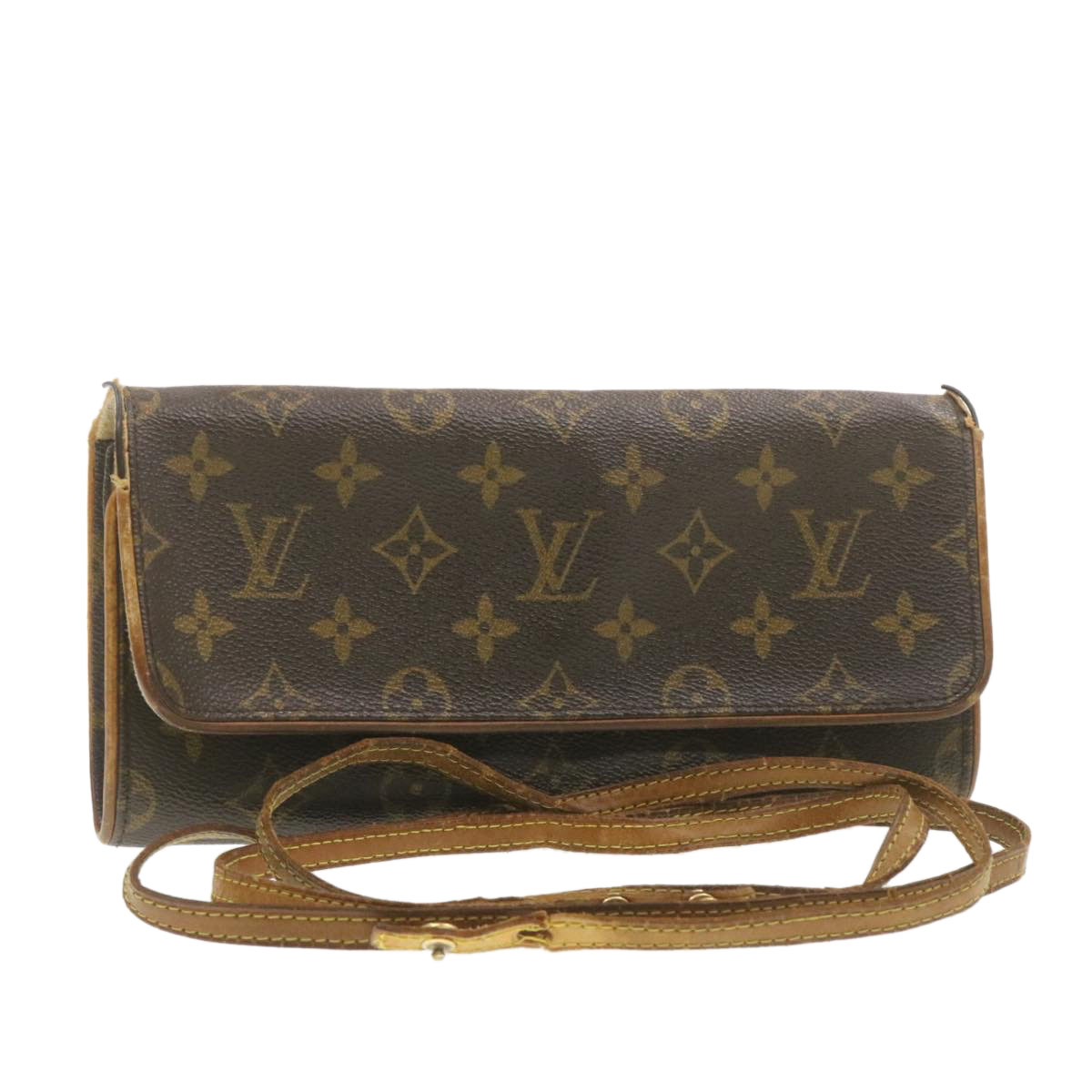 Auth Louis Vuitton Monogram Pochette Twin GM M51852 Women's Shoulder Bag