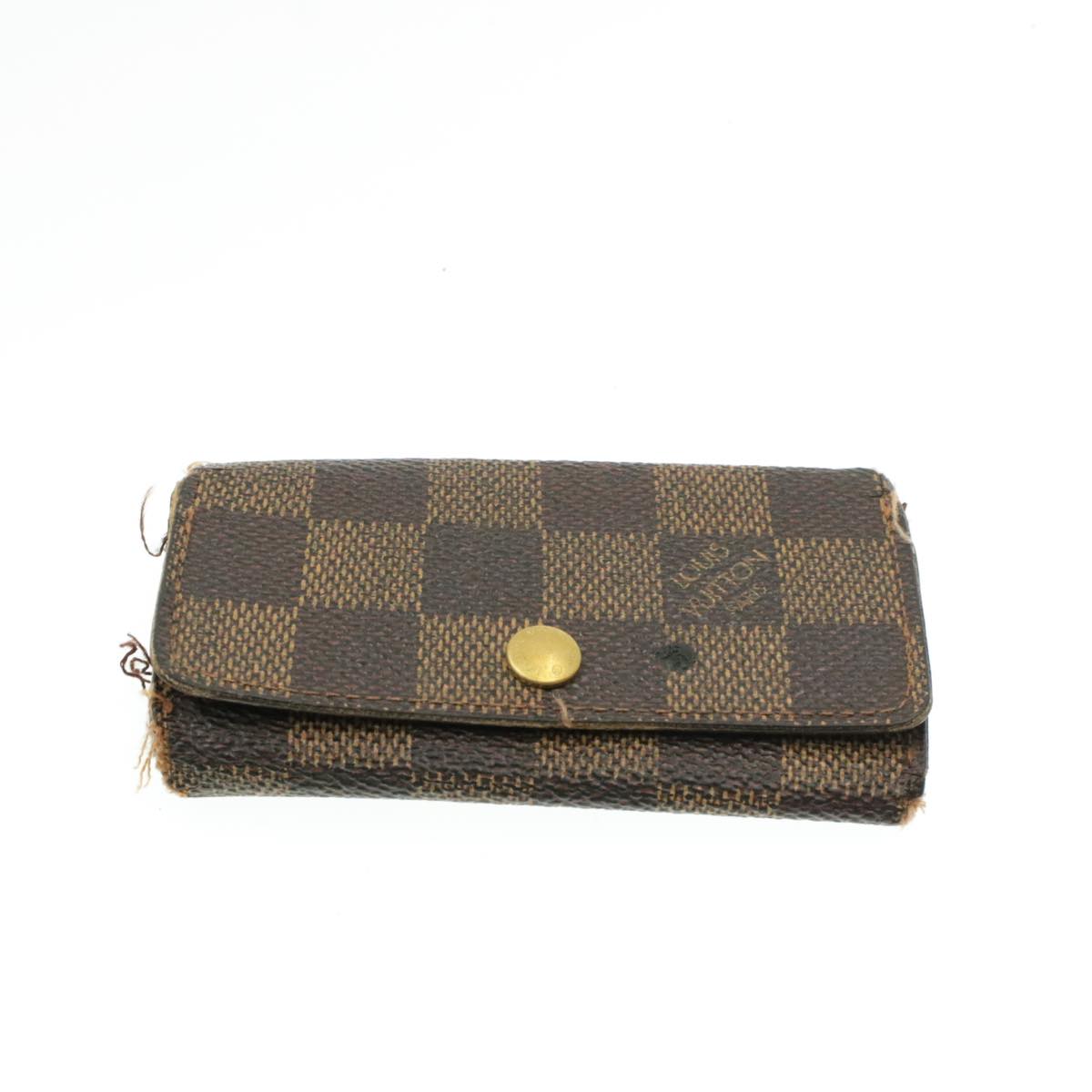 LOUIS VUITTON Monogram Damier Ebene Wallet 4Set Brown LV Auth